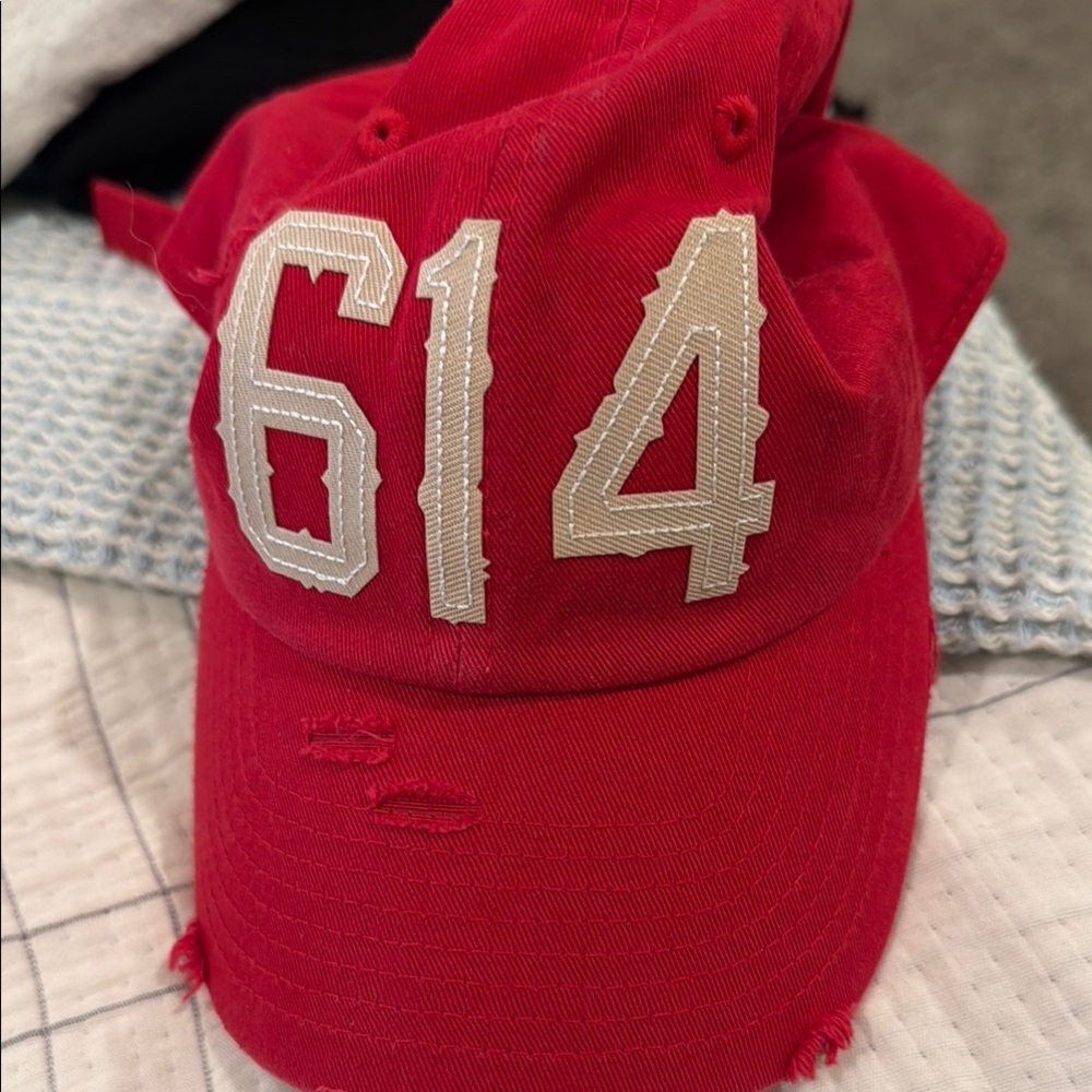 KBETHOS Red Kids Hat with White Numbers
